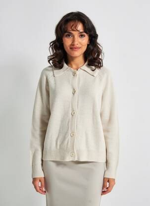 Gilet manches longues stretch beige STREET ONE femme