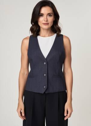 Gilet sans manche poches bleu SOYACONCEPT femme