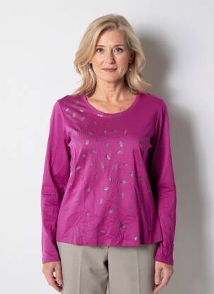 T-shirt manches longues manches longues violet PAUPORTÉ femme