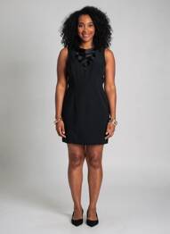 Robe courte sans manche sans manche noir YESSICA femme