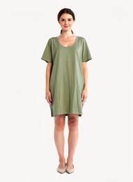 Robe courte manches courtes manches courtes vert fonce M.X.O femme