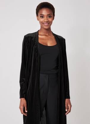 Gilet manches longues stretch noir ADIA femme