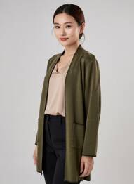 Gilet manches longues stretch vert MARINELLO femme