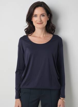 T-shirt manches longues manches longues bleu YEST femme