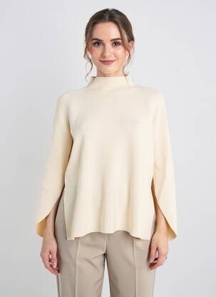 Pull coupe droite manches longues beige ADORE femme