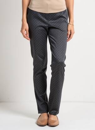 Pantalon slim taille haute taille haute gris GUY DUBOUIS femme