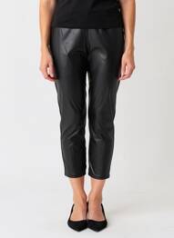 Legging tissage simili-cuir taille normale noir AN II VITO femme