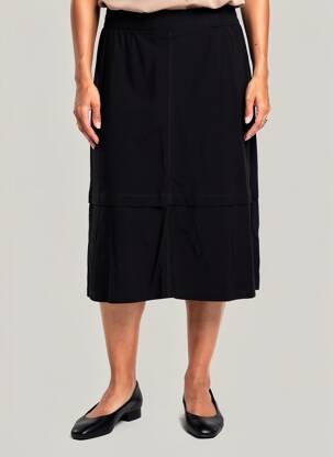Jupe mi-longue coupe droite noir PAUPORTÉ femme