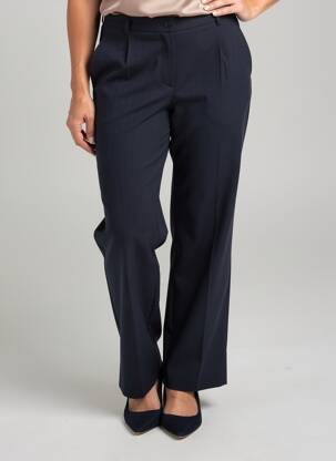 Pantalon droit tissage crêpe taille normale bleu PAUPORTÉ femme