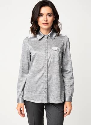 Chemisier coupe cintrée manches longues argent ESCORPION femme