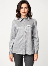 Chemisier coupe cintrée manches longues argent ESCORPION femme