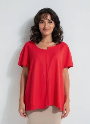 Top manches courtes manches courtes rouge FA CONCEPT femme