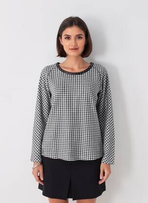 Pull coupe cintrée manches longues noir MAISON SCOTCH femme