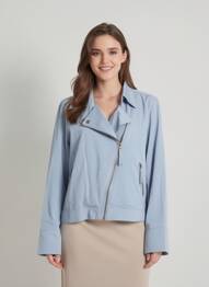 Veste casual col tailleur bleu KANA BEACH femme