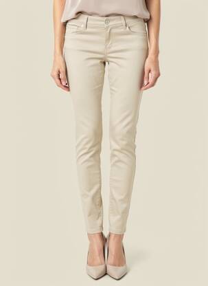 Pantalon slim taille basse taille basse beige SALSA femme
