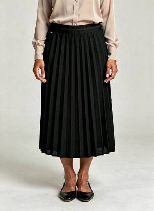 Jupe mi-longue coupe évasée noir STREET ONE femme