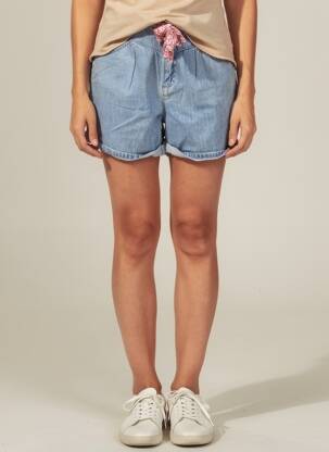 Short tissage denim bleu WAY (WAY ARE YOU) BY IKKS femme