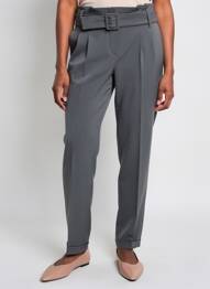 Pantalon slim taille basse taille basse gris GEISHA femme
