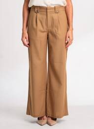 Pantalon flare taille normale taille normale marron GARCIA femme