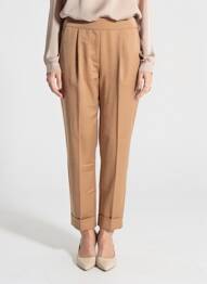 Pantalon droit stretch taille normale beige GEISHA femme
