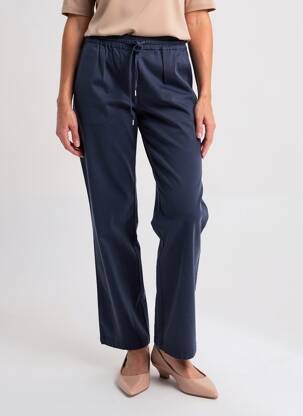 Pantalon chino tissage popeline taille normale bleu GEISHA femme
