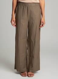 Pantalon large tissage crêpe taille normale marron STREET ONE femme