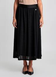 Jupe longue coupe droite noir STREET ONE femme