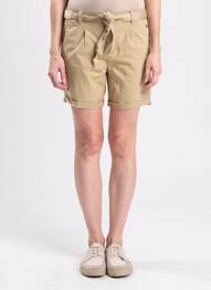 Short taille à pinces taille normale beige GEISHA femme
