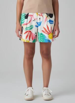 Short taille à pinces taille haute blanc LES TROPEZIENNES PAR M.BELARBI femme