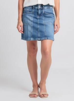 Jupe courte poches bleu STREET ONE femme