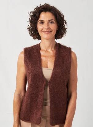 Gilet sans manche coupe cintrée marron OLSEN femme