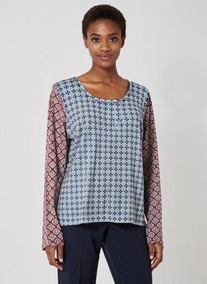 Pull stretch manches longues bleu ESCORPION femme