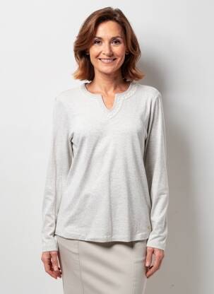 T-shirt manches longues manches longues gris OLSEN femme