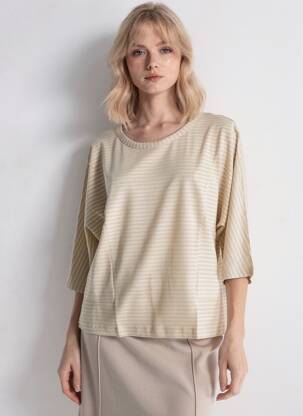 Top stretch manches 3/4 or GUITARE femme