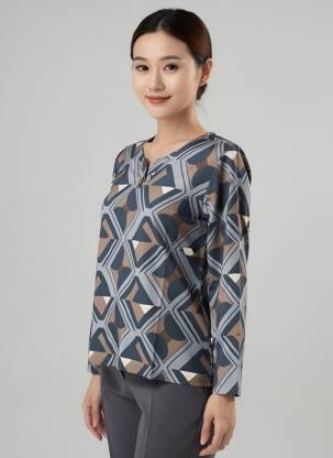 T-shirt manches longues manches longues gris GUITARE femme