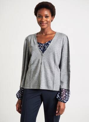 Gilet manches longues stretch gris ESCORPION femme