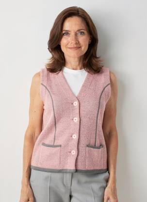 Gilet sans manche poches rose I.ODENA femme