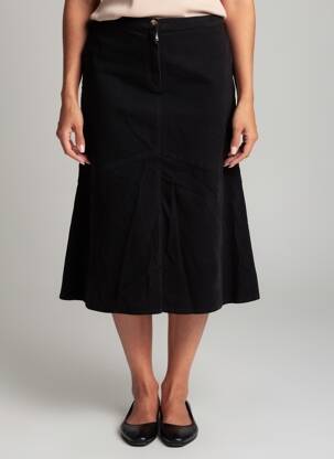 Jupe mi-longue stretch noir CLAUDIA GIL femme