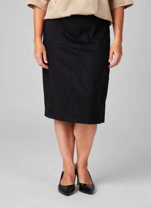 Jupe mi-longue coupe droite noir FRANK WALDER femme