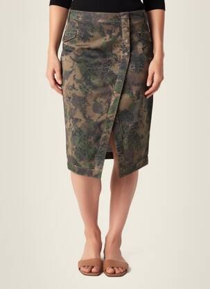Jupe mi-longue stretch vert EVA KAYAN femme