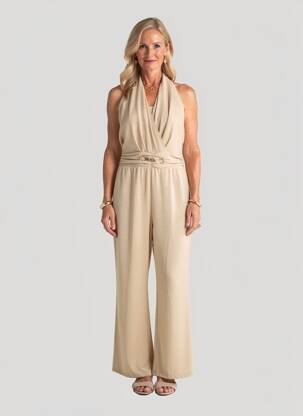 Combi-pantalon sans manche sans manche or ESTEL COLLECTION femme