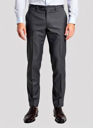 Pantalon slim tissage chiné taille normale gris BRÜHL homme