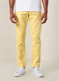 Pantalon slim tissage popeline taille normale jaune ATELIER GARDEUR homme