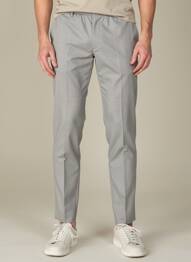 Pantalon slim tissage popeline taille normale gris LUIGI MORINI homme