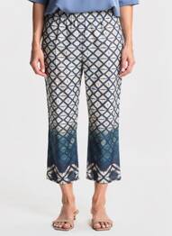 Pantacourt coupe droite taille normale bleu FRANCK ANNA femme