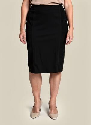Jupe mi-longue stretch noir GREGORY PAT femme