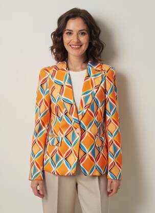 Blazer coupe cintrée orange ALESIA femme