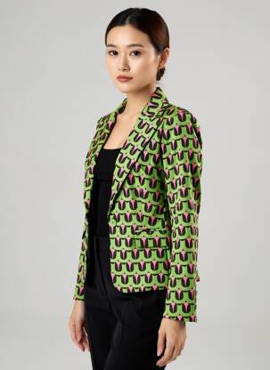 Blazer poches vert ALESIA femme