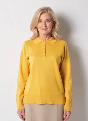 Pull stretch manches longues jaune FELINO femme