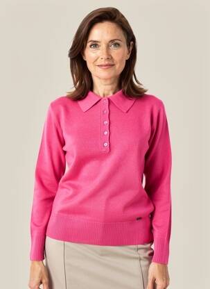 Pull stretch manches longues rose FELINO femme